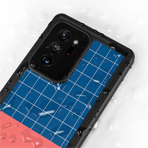 Checkered Split Galaxy Note20 Ultra 5G Waterproof Case